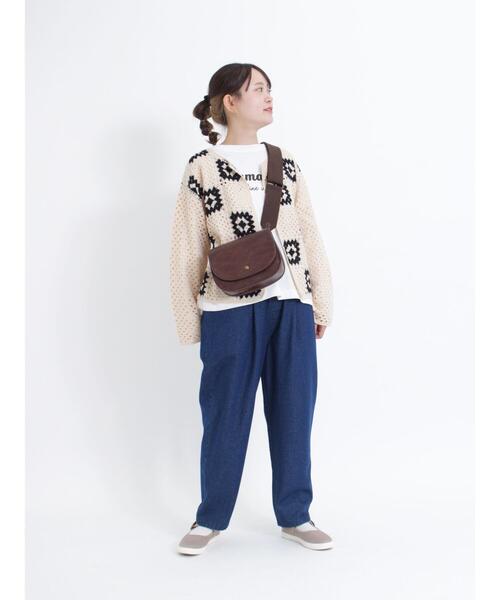 Samansa Mos2（サマンサ モスモス）の「かぎ針風パッチワークカーディガン（カーディガン/ボレロ・レディース・グリーン/ブルー/キナリ/モカ/ブラック・F）」の9枚目の写真