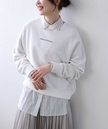 メッセージロゴプリント裏毛プルオーバー