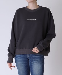 メッセージロゴプリント裏毛プルオーバー