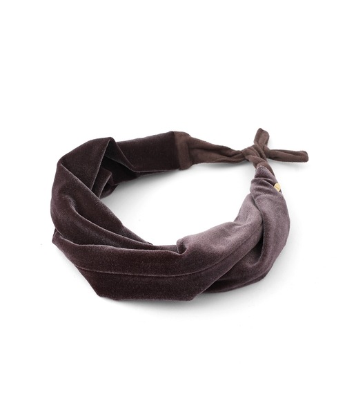 ANEMONE（アネモネ）の「ベロアバックワイヤーターバン（ヘアバンド・レディース・パープル/ブルー/ブラウン/ブラック・FREE）」の7枚目の写真