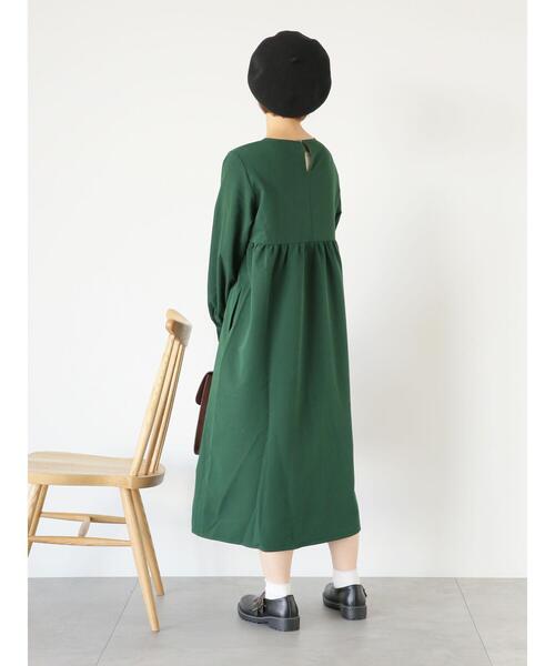 ehka sopo（エヘカソポ）の「ゴブランジレセットワンピース（ワンピース・レディース・ブラック/グリーン・F）」の18枚目の写真