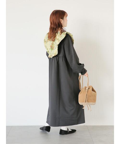 ehka sopo（エヘカソポ）の「ゴブランジレセットワンピース（ワンピース・レディース・ブラック/グリーン・F）」の20枚目の写真