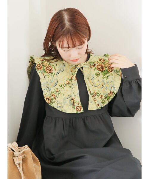 ehka sopo（エヘカソポ）の「ゴブランジレセットワンピース（ワンピース・レディース・ブラック/グリーン・F）」の22枚目の写真