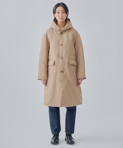 miffew（ミフュー）の「「miffew / ミフュー 」HOODED LONG DOWN COAT（ダウンジャケット/コート・レディース・チャコールグレー/ベージュ/アイボリー・3/1/2/4）」の5枚目の写真
