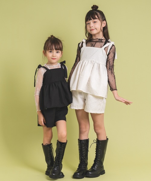 セット売りCen. ジャガードチュニックとリボンレギンスパンツ38　早い者勝ち セール】ジャガードリボンショルダーチュニック（チュニック