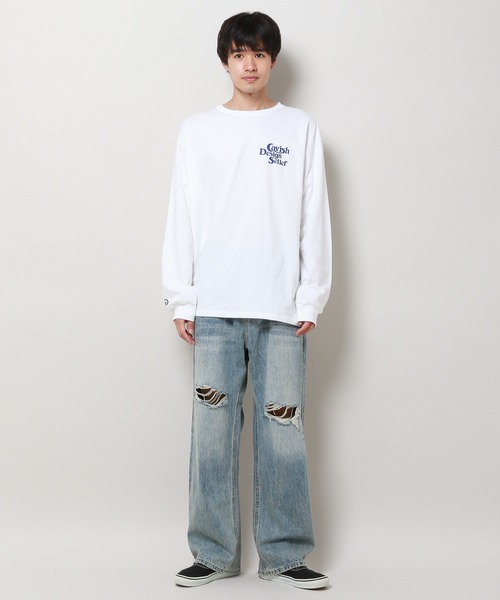 Cavish（カビシ）の「【UNISEX】CAVISH／セラーロゴ長袖Tシャツ（Tシャツ/カットソー・レディース・ホワイト/ブラック・MEDIUM/SMALL/LARGE）」の21枚目の写真