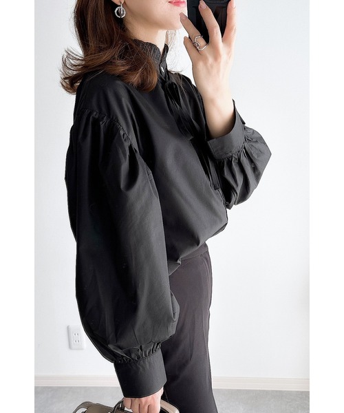 &. NOSTALGIA(アンドドットノスタルジア)の「【ZOZO限定】プチフリルナロータイブラウス(シャツ/ブラウス・レディース・ホワイト/ブラック/ライトベージュ・FREE)」の22枚目の写真