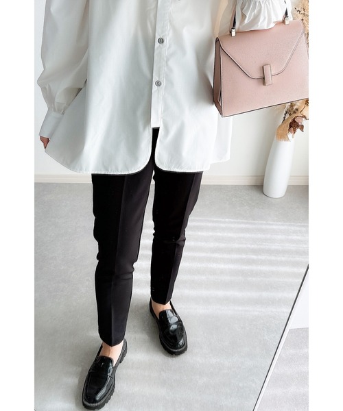 &. NOSTALGIA（アンドドットノスタルジア）の「【ZOZO限定】プチフリルナロータイブラウス（シャツ/ブラウス・レディース・ホワイト/ブラック/ライトベージュ・FREE）」の8枚目の写真