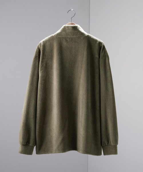 Alfred Alex（アルフレッドアレックス）の「【Alfred Alex】高密度シャギーモックネックルーズプルオーバー（ニット/セーター・メンズ・オリーブ/ライトグレー/レッド/モカ/アイボリー/ブラック/チャコール/ブルー・L/M）」の21枚目の写真