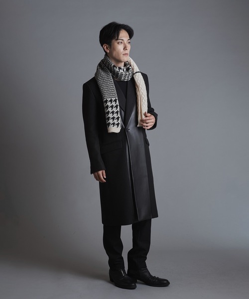 NO ID.(ノーアイディ)の「【NO ID.】Cable Knit Stole / ケーブル ニット ストール(ストール/ショール・メンズ・ホワイト/ブラック・ONE SIZE)」の9枚目の写真