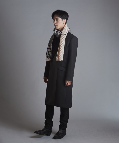 NO ID.(ノーアイディ)の「【NO ID.】Cable Knit Stole / ケーブル ニット ストール(ストール/ショール・メンズ・ホワイト/ブラック・ONE SIZE)」の11枚目の写真
