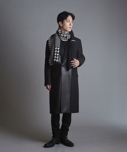 NO ID.(ノーアイディ)の「【NO ID.】Cable Knit Stole / ケーブル ニット ストール(ストール/ショール・メンズ・ホワイト/ブラック・ONE SIZE)」の16枚目の写真
