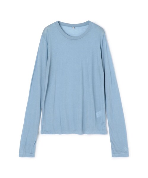 BASERANGE（ベースレンジ）の「BASERANGE LONG SLEEVE TEE（Tシャツ/カットソー・レディース・ライトブルー/レッド・S）」の2枚目の写真