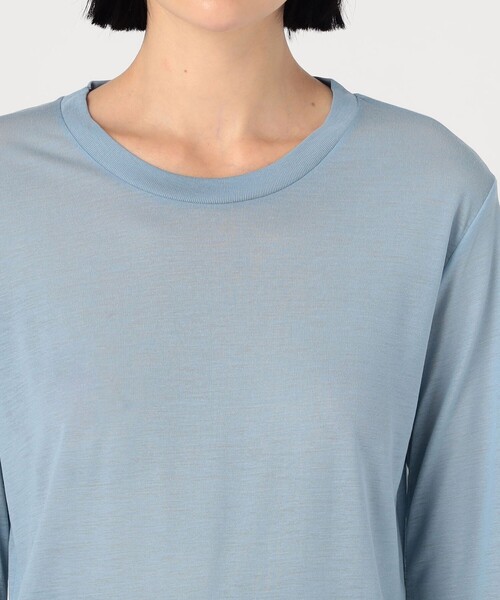 BASERANGE（ベースレンジ）の「BASERANGE LONG SLEEVE TEE（Tシャツ/カットソー・レディース・ライトブルー/レッド・S）」の7枚目の写真