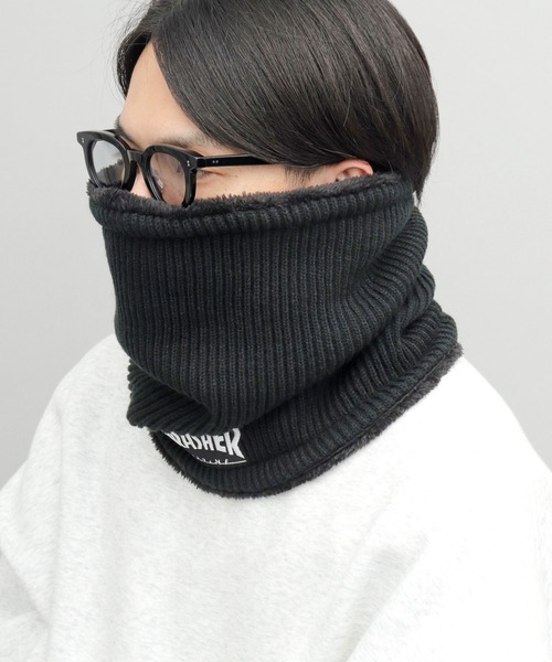 THRASHER（スラッシャー）の「リブ編みニット ロングネックウォーマー