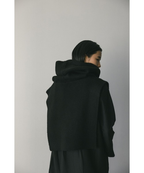 STYLEMIXER（スタイルミキサー）の「フードネックウォーマー（ネックウォーマー/スヌード・レディース・ブラック/アイボリー・FREE）」の8枚目の写真