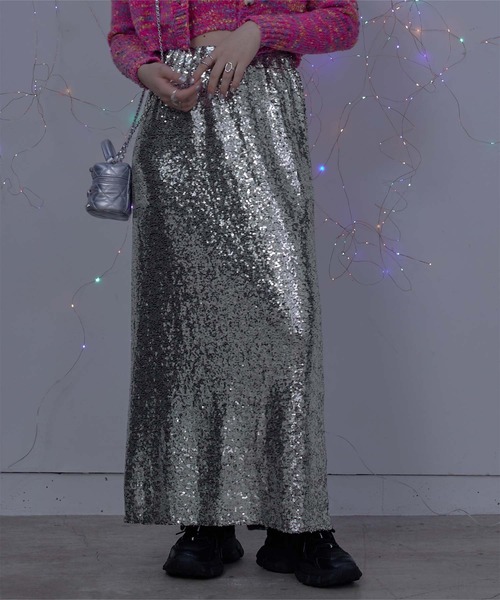 miette（ミエット）の「スパンコールタイトスカート（スカート・レディース・ブラック/シルバー・FREE）」の13枚目の写真