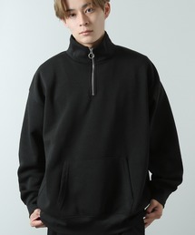 improves | コットンタッチ 裏起毛スウェット 無地 ハーフジップトレーナー(スウェット)
