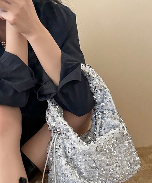 LYEON(リヨン)の「スパンコールバッグ(ハンドバッグ・レディース・ブラック/シルバー・FREE)」の12枚目の写真