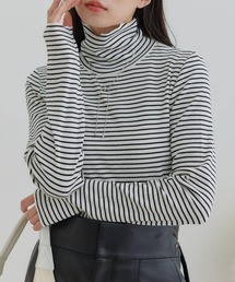 VIS | 【静電気防止】リブカットハイネックプルオーバー(ニット/セーター)