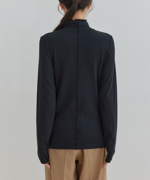 VIS（ビス）の「【静電気防止】リブカットハイネックプルオーバー（ニット/セーター・レディース・ブルー系その他4/ブラック/ホワイト系その他/オフホワイト/チャコールグレー・FREE）」の8枚目の写真