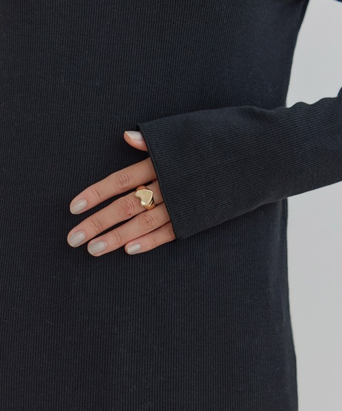 VIS（ビス）の「【静電気防止】リブカットハイネックプルオーバー（ニット/セーター・レディース・ブルー系その他4/ブラック/ホワイト系その他/オフホワイト/チャコールグレー・FREE）」の11枚目の写真