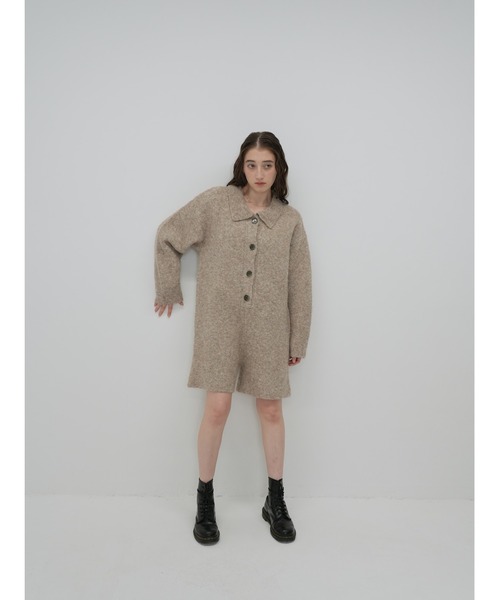 Cla STEllaR（クラステラ）の「ニット ロンパース（つなぎ/オールインワン・レディース・ブラウン/グレー/ベージュ・M/S）」の8枚目の写真