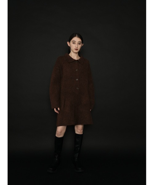 ROKU つなぎ　オールインワン　ロンパース　ブラウン セール】ニット ロンパース（つなぎ/オールインワン）｜Cla