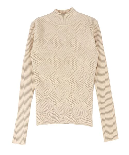 LAGUNAMOON（ラグナムーン）の「クロスチェックリブニットプルオーバー（ニット/セーター・レディース・チャコールグレー/アイボリー/ミント・FREE）」の18枚目の写真