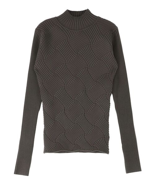 LAGUNAMOON（ラグナムーン）の「クロスチェックリブニットプルオーバー（ニット/セーター・レディース・チャコールグレー/アイボリー/ミント・FREE）」の19枚目の写真