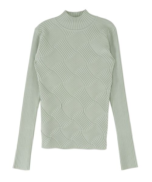 LAGUNAMOON（ラグナムーン）の「クロスチェックリブニットプルオーバー（ニット/セーター・レディース・チャコールグレー/アイボリー/ミント・FREE）」の20枚目の写真