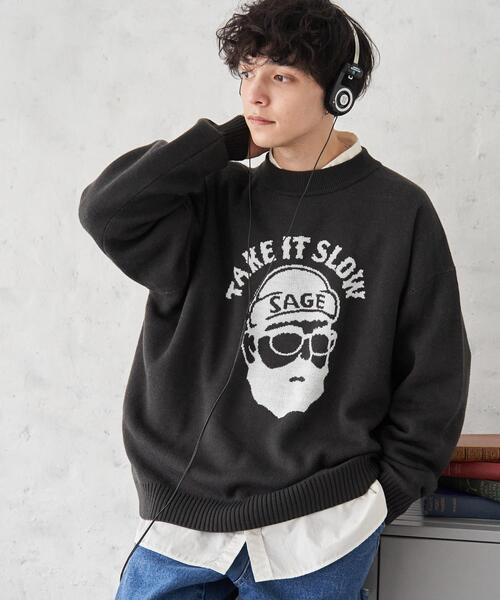 WEGO（ウィゴー）の「WEGO/オーバーフィットジャガードプルオーバー（ニット/セーター・メンズ・その他8/その他1/その他2/その他3/その他5/その他4/その他7/その他6・MEDIUM/LARGE）」の5枚目の写真