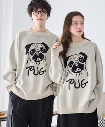 WEGO/オーバーフィットジャガードプルオーバー