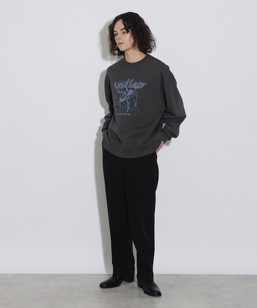 tk.TAKEO KIKUCHI（ティーケータケオキクチ）の「◆ロックグラフィックスウェットプルオーバー（スウェット・メンズ・チャコール/ブラック系・02/03）」の19枚目の写真