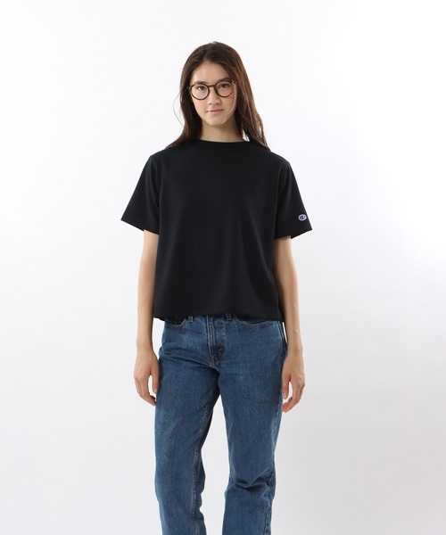 Champion(チャンピオン)の「【Champion/チャンピオン】レディース ショートスリーブTシャツ(Tシャツ/カットソー・レディース・ブラック/オフホワイト/ダークグリーン・LARGE/MEDIUM)」の8枚目の写真