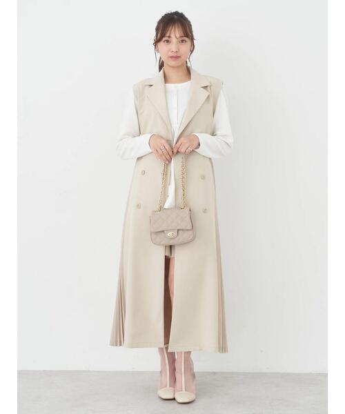 earth music&ecology（アースミュージックアンドエコロジー）の「サイドプリーツジレンチ（ベスト・レディース・その他8/グレー/ブラック・FREE）」の13枚目の写真