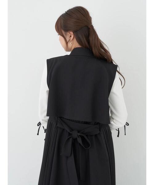 earth music&ecology（アースミュージックアンドエコロジー）の「サイドプリーツジレンチ（ベスト・レディース・その他8/グレー/ブラック・FREE）」の17枚目の写真