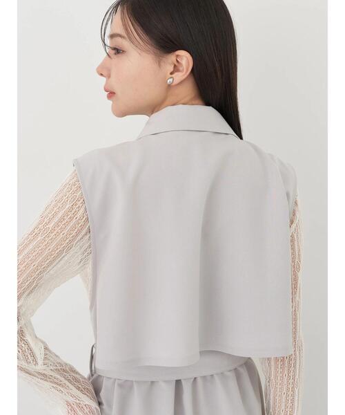 earth music&ecology（アースミュージックアンドエコロジー）の「サイドプリーツジレンチ（ベスト・レディース・その他8/グレー/ブラック・FREE）」の20枚目の写真