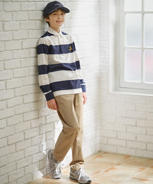 J.PRESS（ジェイプレス）の「【140-170cm】J.ボーダー ラガーシャツ