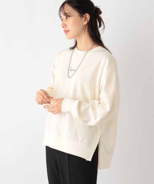 GLOBAL WORK（グローバルワーク）の「乾きやすいスウェットプリント長袖/975599（Tシャツ/カットソー・レディース・ベージュ系その他3/ネイビー系8/アイボリー系7/スミクロ/杢グレー/アイボリー系8・LARGE/MEDIUM）」の6枚目の写真