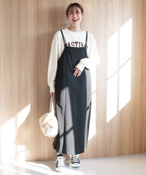 GLOBAL WORK（グローバルワーク）の「乾きやすいスウェットプリント長袖/975599（Tシャツ/カットソー・レディース・ベージュ系その他3/ネイビー系8/アイボリー系7/スミクロ/杢グレー/アイボリー系8・LARGE/MEDIUM）」の7枚目の写真