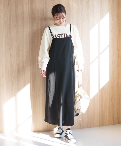 GLOBAL WORK（グローバルワーク）の「乾きやすいスウェットプリント長袖/975599（Tシャツ/カットソー・レディース・ベージュ系その他3/ネイビー系8/アイボリー系7/スミクロ/杢グレー/アイボリー系8・LARGE/MEDIUM）」の8枚目の写真