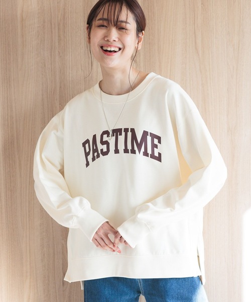 GLOBAL WORK（グローバルワーク）の「乾きやすいスウェットプリント長袖/975599（Tシャツ/カットソー・レディース・ベージュ系その他3/ネイビー系8/アイボリー系7/スミクロ/杢グレー/アイボリー系8・LARGE/MEDIUM）」の10枚目の写真
