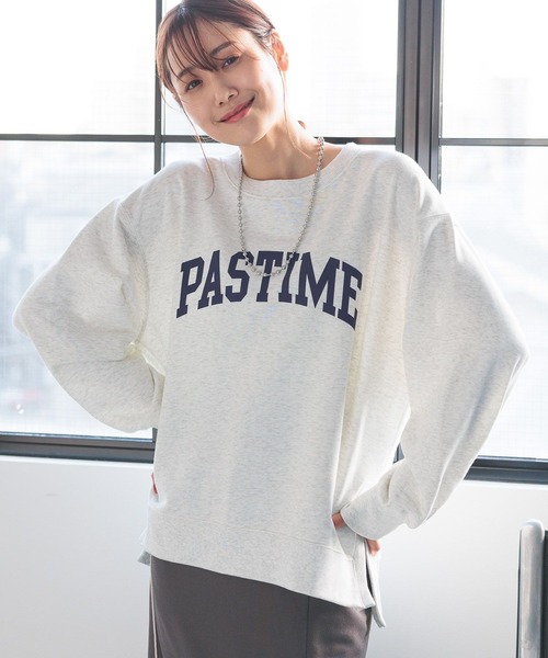 GLOBAL WORK（グローバルワーク）の「乾きやすいスウェットプリント長袖/975599（Tシャツ/カットソー・レディース・ベージュ系その他3/ネイビー系8/アイボリー系7/スミクロ/杢グレー/アイボリー系8・LARGE/MEDIUM）」の13枚目の写真