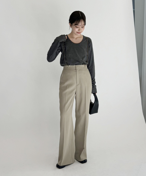 plage（プラージュ）の「2WAY NECK L/S Tシャツ（Tシャツ/カットソー・レディース・ホワイト/チャコールグレー/グレー・FREE）」の4枚目の写真