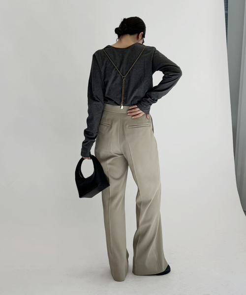 plage（プラージュ）の「2WAY NECK L/S Tシャツ（Tシャツ/カットソー・レディース・ホワイト/チャコールグレー/グレー・FREE）」の7枚目の写真