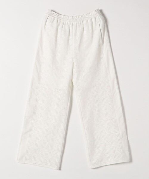 quaranciel(カランシエル)の「quaranciel:〈手洗い可能〉ジオメトリック レース サイドライン パンツ(その他パンツ・レディース・オフホワイト/ブラック・ONE SIZE)」の16枚目の写真