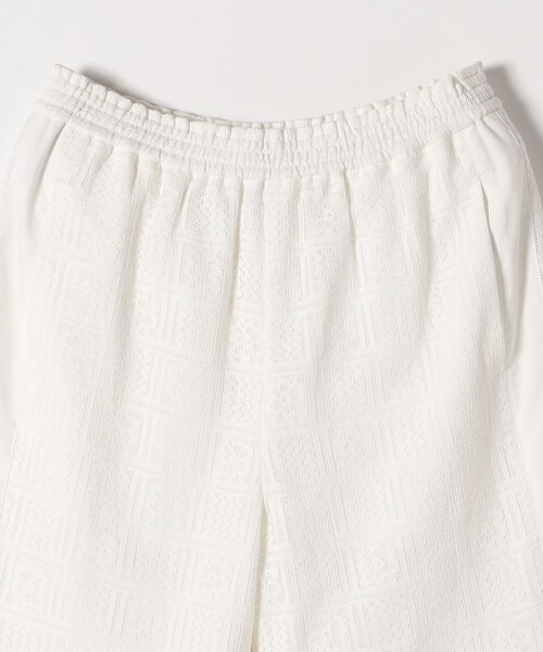 quaranciel(カランシエル)の「quaranciel:〈手洗い可能〉ジオメトリック レース サイドライン パンツ(その他パンツ・レディース・オフホワイト/ブラック・ONE SIZE)」の18枚目の写真