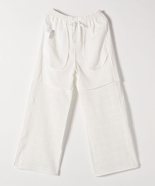 quaranciel(カランシエル)の「quaranciel:〈手洗い可能〉ジオメトリック レース サイドライン パンツ(その他パンツ・レディース・オフホワイト/ブラック・ONE SIZE)」の22枚目の写真