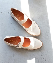 パンプス（ホワイト/白色系・レザー・本革）ファッション通販